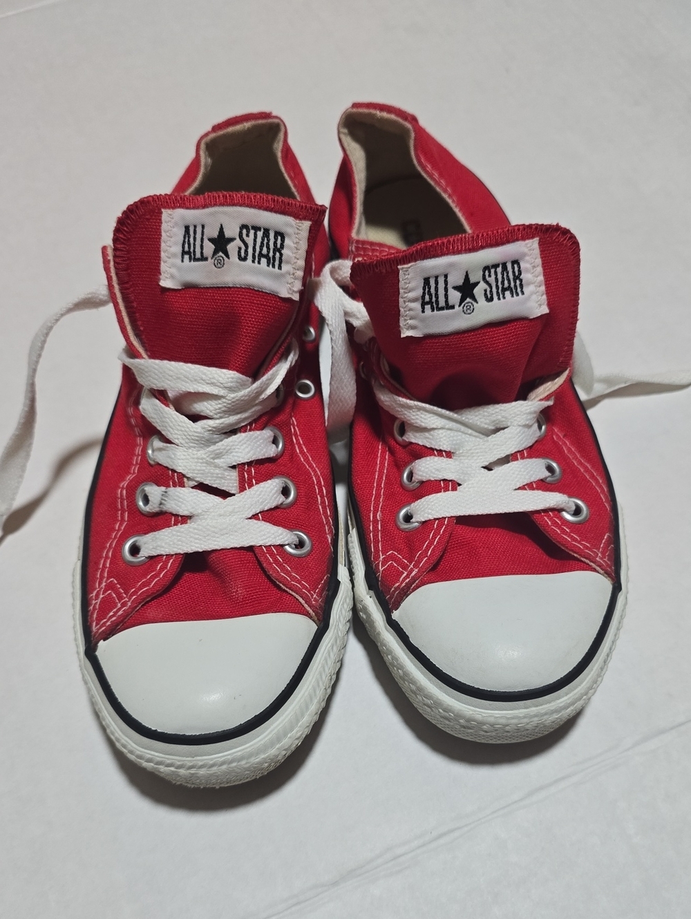 Vintage Converse Chuck Taylor All Star Low Top Red Made In USA Size [5]